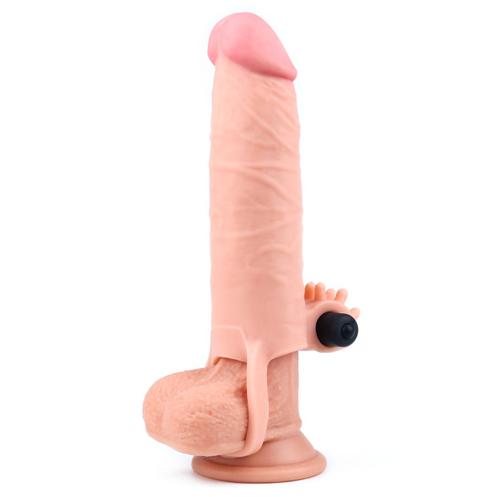 Насадка на член - Pleasure X-Tender Vibrating Penis Sleeve Add 2" Flesh