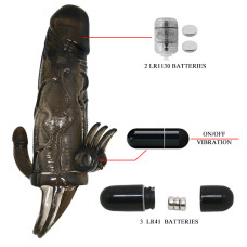Насадка на член - Brave Man Vibrating Penis Sleeve Black
