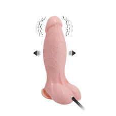 Реалістичний вібратор - Inflatable Vibrating Dildo Flesh