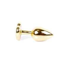 Анальна пробка - Jewellery Gold Heart Plug Black