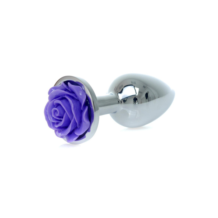 Анальна пробка - Jewellery Silver Rose Plug Purple