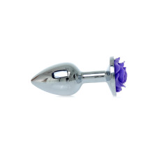 Анальна пробка - Jewellery Silver Rose Plug Purple