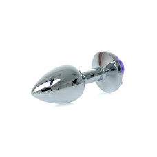 Анальна пробка - Jewellery Silver Rose Plug Purple