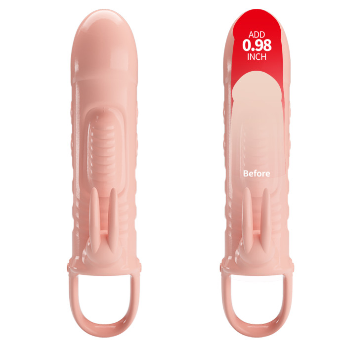 Насадка на член - Pretty Love Sloane Vibrating Penis Sleeve Flesh