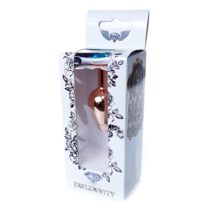 Анальна пробка - Jewellery Red Gold Plug Light Blue