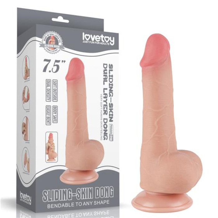 Фалоімітатор - Sliding-Skin Dual Layer Dong 7.5" Flesh #2