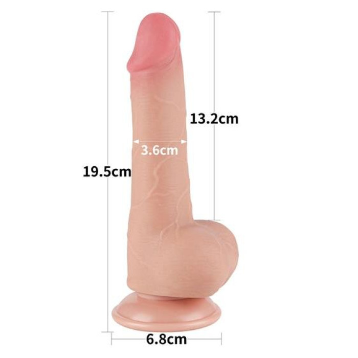 Фалоімітатор - Sliding-Skin Dual Layer Dong 7.5" Flesh #2