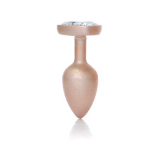 Анальна пробка - Jewellery Pearl Gold Heart Plug Clear S