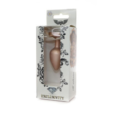 Анальна пробка - Jewellery Pearl Gold Heart Plug Clear S