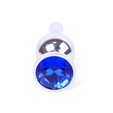 Анальна пробка - Jewellery Silver BUTT PLUG- Dark Blue
