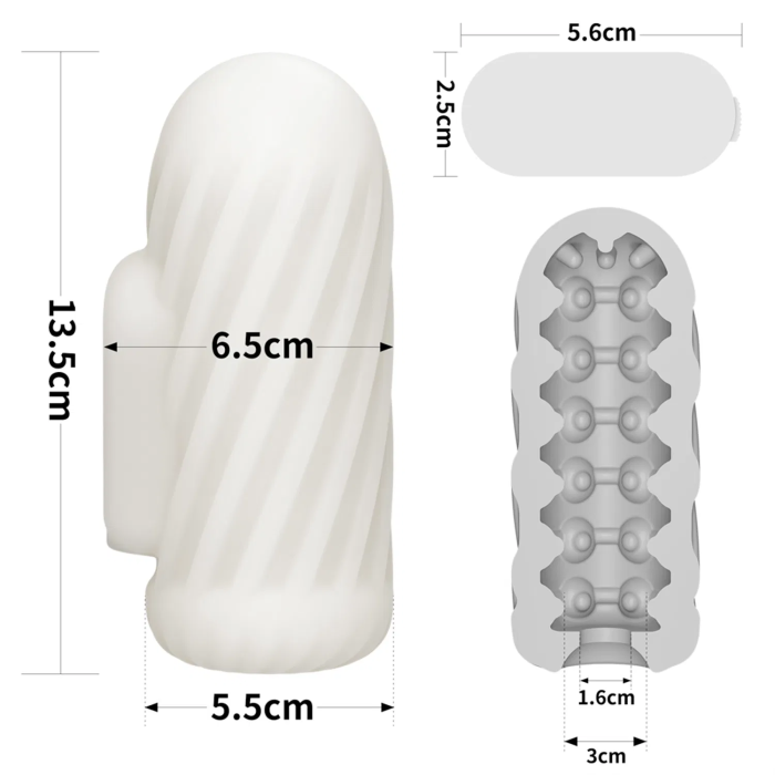 Насадка на член/мастурбатор - Knights Ring Vibrating Dual Purpose Sleeve-Spiral