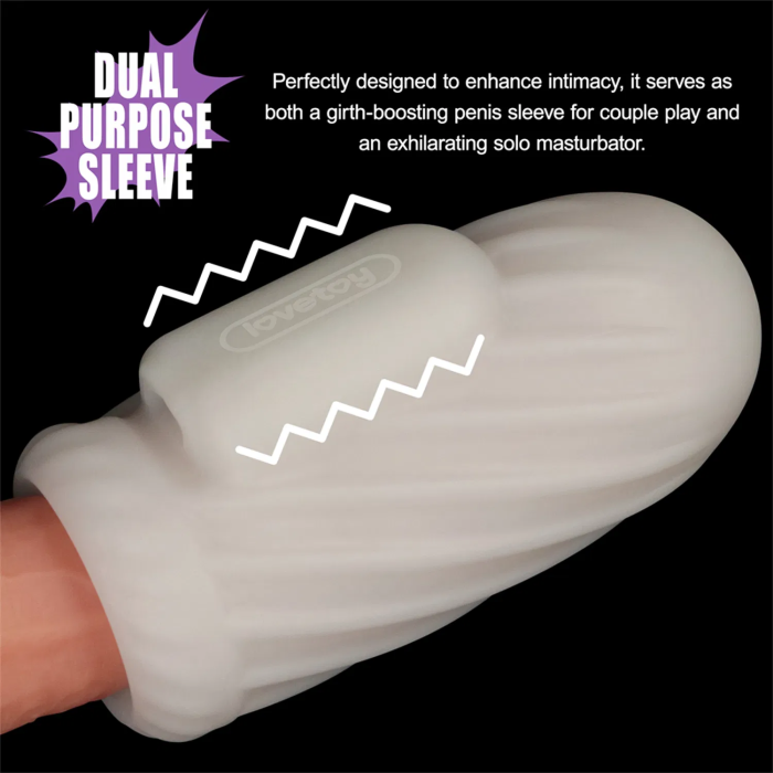 Насадка на член/мастурбатор - Knights Ring Vibrating Dual Purpose Sleeve-Spiral