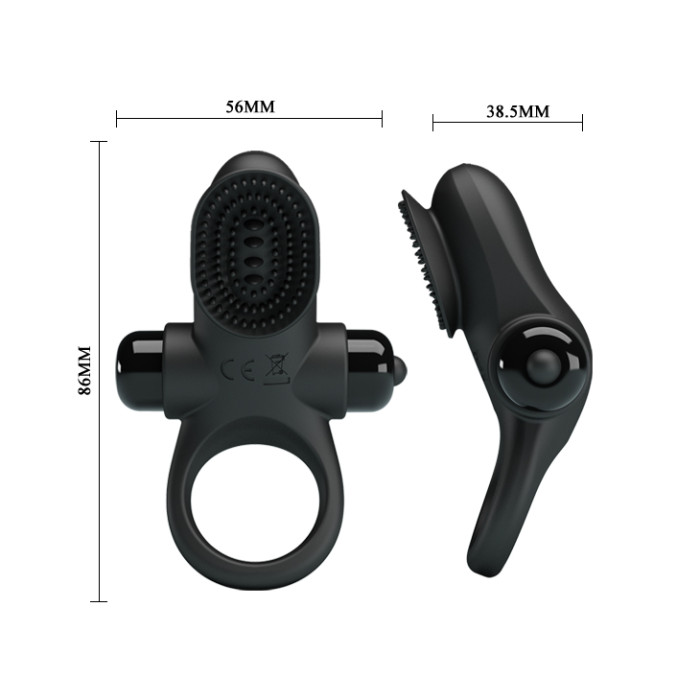 Ерекційне кільце - Pretty Love Vibrant Penis Ring II Black