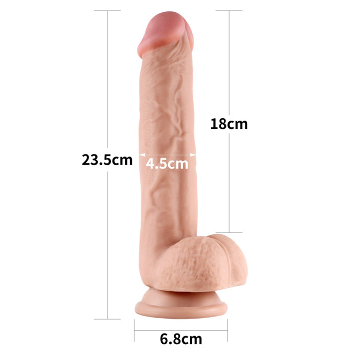 Фалоімітатор - Sliding-Skin Dual Layer Dong 9" Flesh