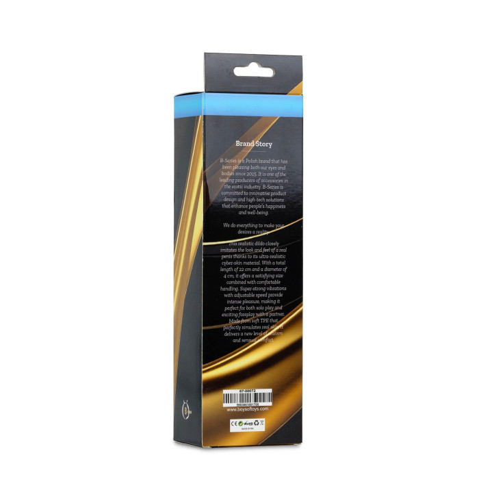 Вібратор - Real Skin Multispeed Black, 22 см