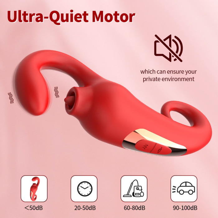 Вібратор - Merfi, 10 Vibration Functions, 10 Frequency Tongue Licking USB