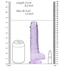 Фалоімітатор - Realrock Dildo 8" Purple