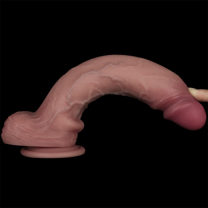 Фалоімітатор - Sliding Skin Pro II Dual Layer Silicone Dong 10" Flesh