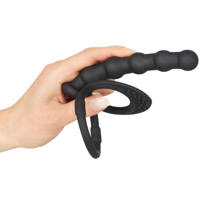 Насадка для подвійного проникнення - Black Velvets Cock & Ball Ring