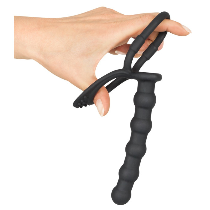 Насадка для подвійного проникнення - Black Velvets Cock & Ball Ring