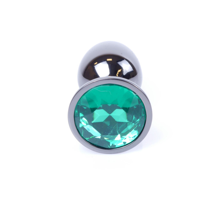 Анальна пробка - Jewellery Dark Silver Plug Green