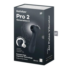 Кліторальний стимулятор - Satisfyer Pro 2 Generation 3 With Liquid Air Black Bluetooth/(App)