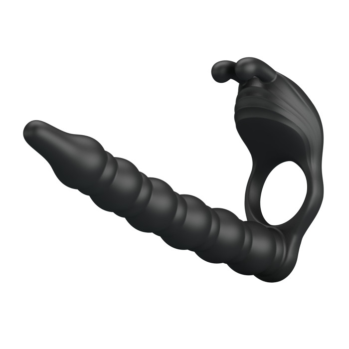 Кільце-насадка для подвійного проникнення - Pretty Love Blackney Vibrating Enhacer Black