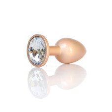 Анальна пробка - Jewellery Pearl Gold Plug Clear S