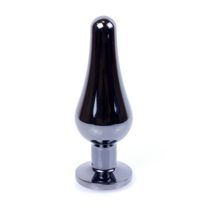 Анальна пробка - Jewellery Dark Silver BUTT PLUG- Purple