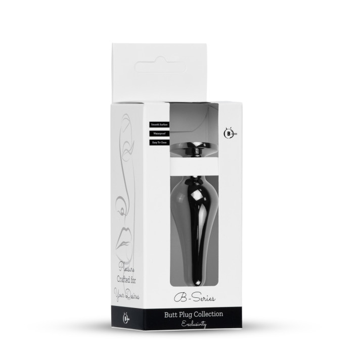Анальна пробка - Jewellery Dark Silver BUTT PLUG- Purple