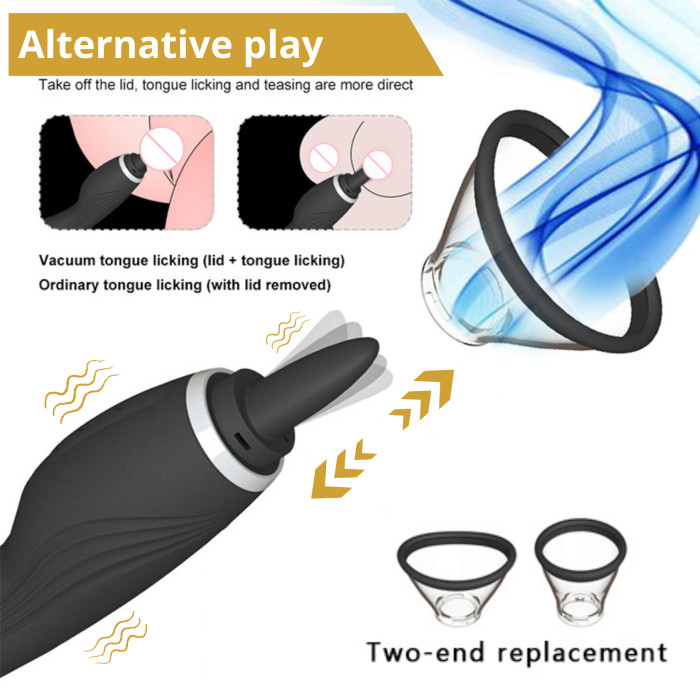 Вібратор - Erospace Sweet Play Clitoral Licking Tongue And Vibrator 2in1 A6