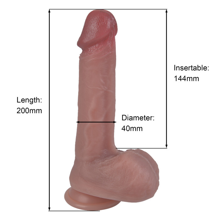 Фалоімітатор - Erospace Natural Play Silicone Dildo D1, 21 см