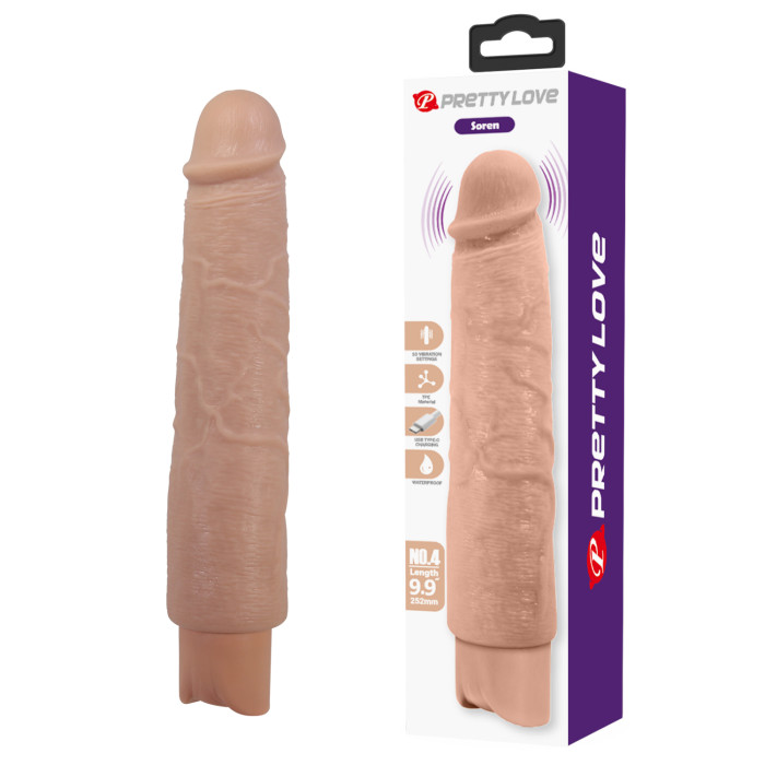 Реалістичний вібратор - Pretty Love Soren Realistic Vibrating Dildo Flesh