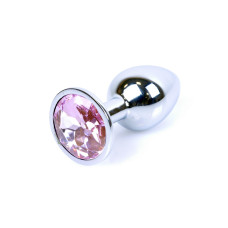 Анальна пробка - Jewellery Silver Plug - Light Pink