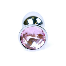 Анальна пробка - Jewellery Silver Plug - Light Pink
