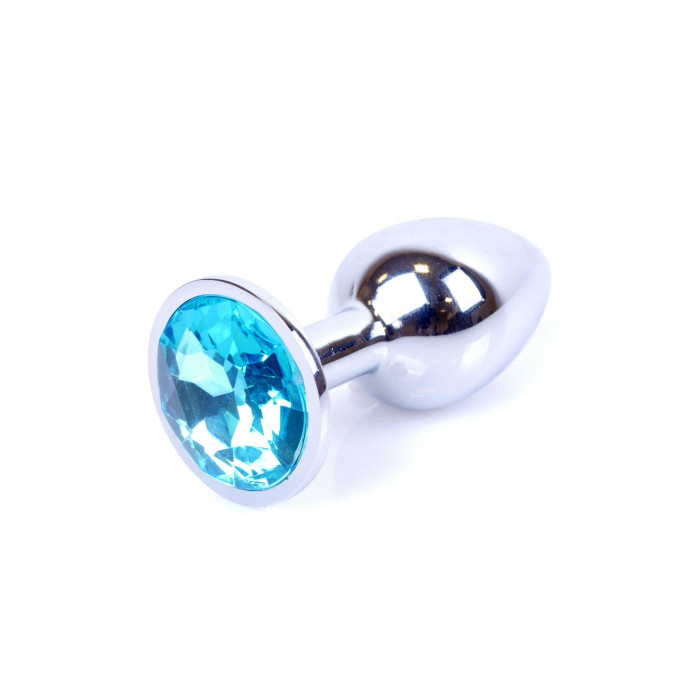 Анальна пробка - Jewellery Silver Plug - Light Blue