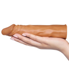 Насадка на член - Pleasure X-Tender Penis Sleeve Add 2" Brown