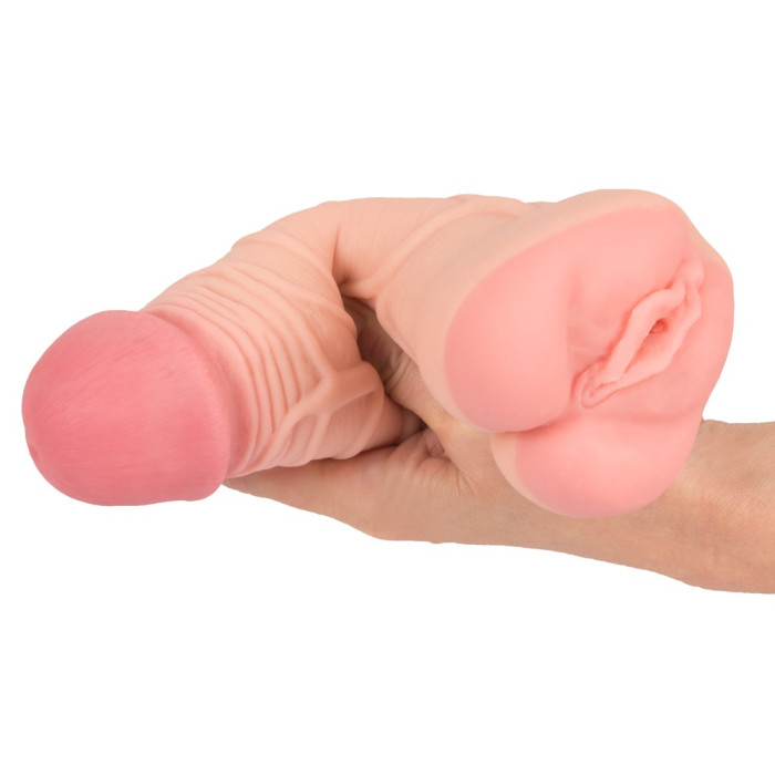 Насадка на член/мастурбатор - Nature Skin 2in1 Extension+Masturbator (+8 см)