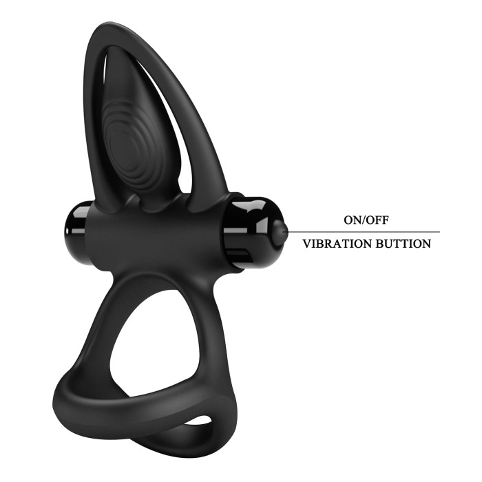 Ерекційне кільце - Pretty Love Vibration Cock Ring Black