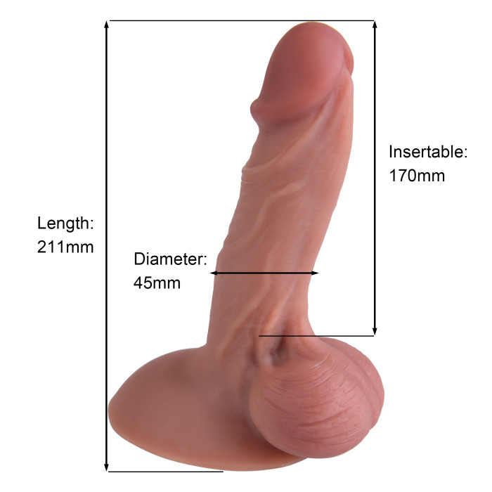 Фалоімітатор - Erospace Natural Play Silicone Dildo D4, 21 см