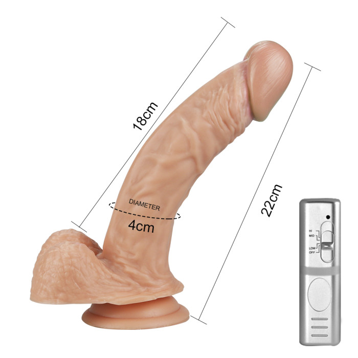 Вібратор - Real Extreme Vibrating Dildo 8.5"