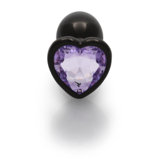 Анальна пробка - Ouch! Metal Butt Plug Small Gunmetal/Amethyst Purple