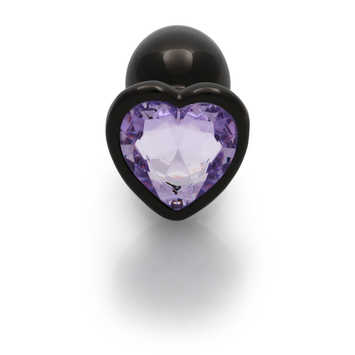Анальна пробка - Ouch! Metal Butt Plug Small Gunmetal/Amethyst Purple
