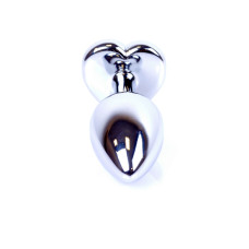 Анальна пробка - Jewellery Silver Heart Plug Red