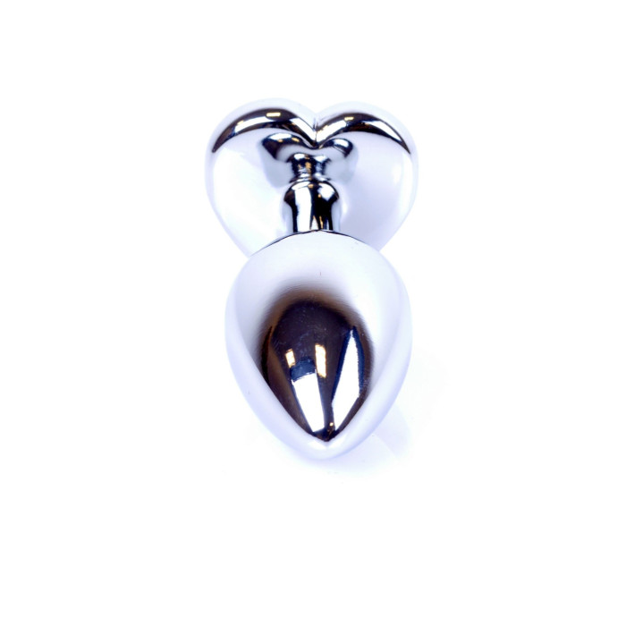 Анальна пробка - Jewellery Silver Heart Plug Red