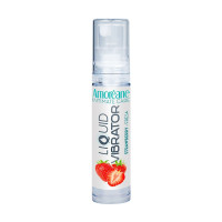 Рідкий вібратор - Amoreane Strawberry, 10 мл