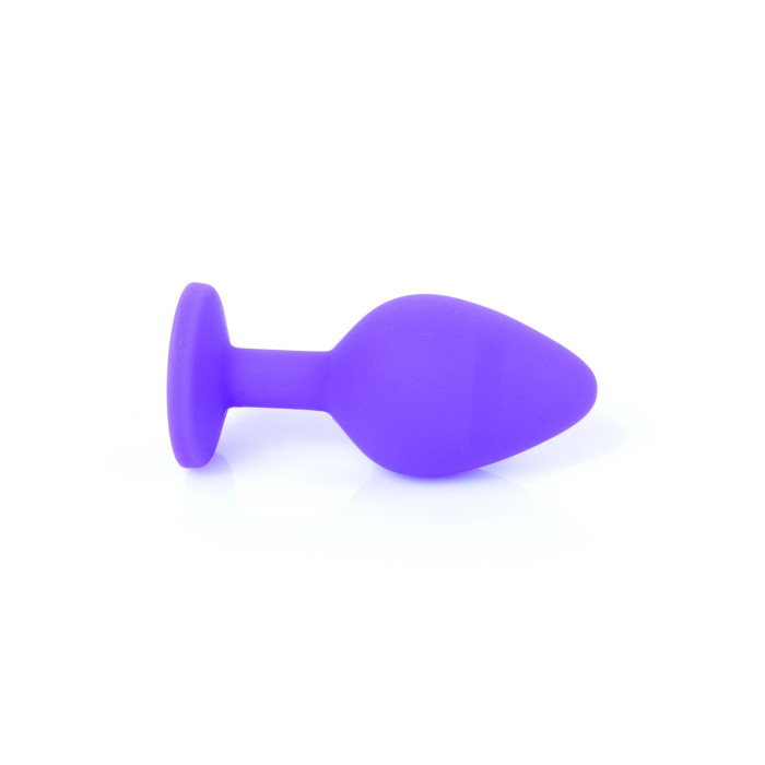 Анальна пробка - Jewellery Silicone Purple Plug M Red