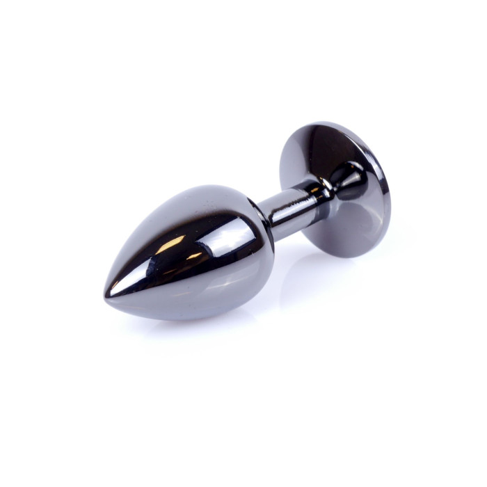 Анальна пробка - Jewellery Dark Silver Plug Clear