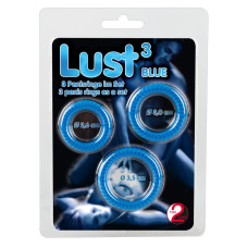 Набір ерекційних кілець - Lust 3 Blue