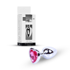 Анальна пробка - Jewellery Silver Heart Plug Pink